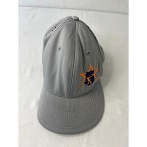 Youth Baseball Hat Gray Star Logo S/M USSSA Style Team Sports Cap Fitted Cushion